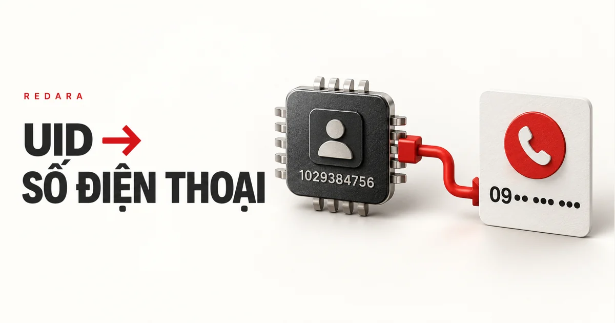Chuyển UID sang số điện thoại – Redara